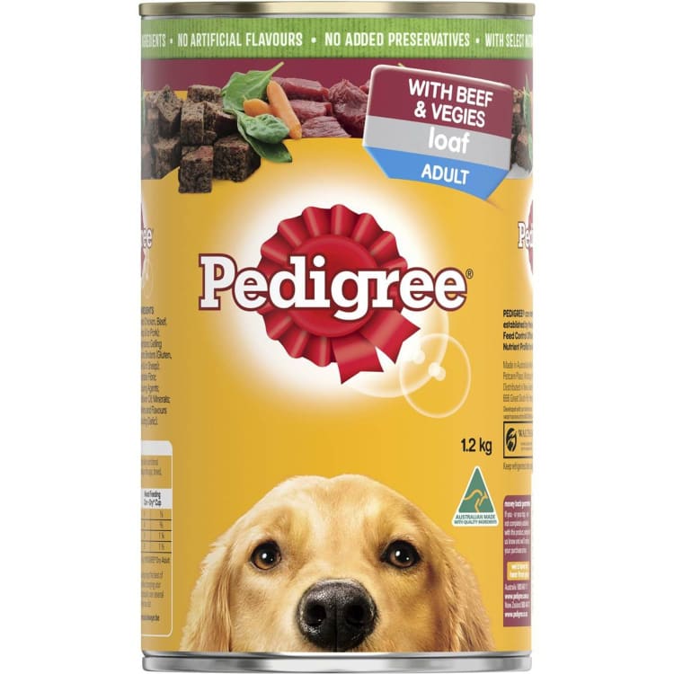 Pedigree Loaf With Beef Veggies Wet Dog Food Can IGA Shop Online
