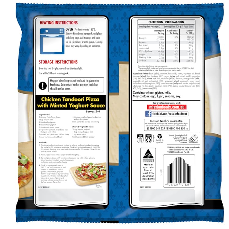 Mission Pizza Base Plain