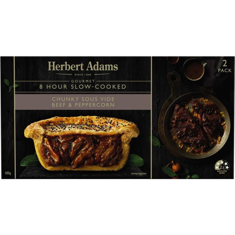 Herbert Adams Pies Slow Cooked Beef Pepper