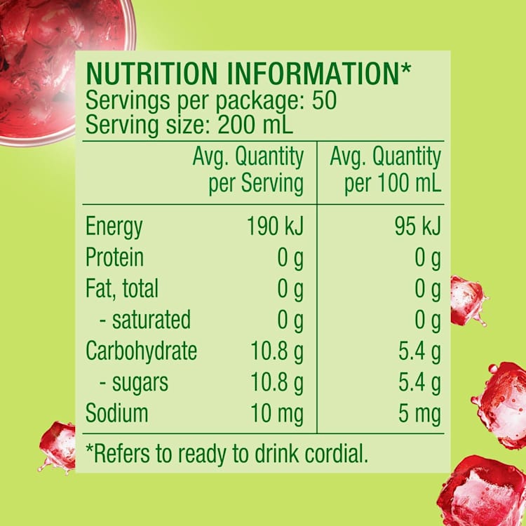 Golden Circle Raspberry Cordial