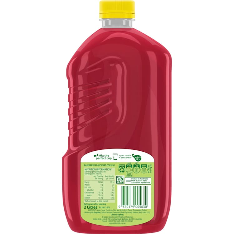 Golden Circle Raspberry Cordial