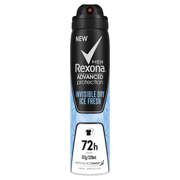 Rexona Antiperspirant Aerosol Advanced Invisible Ice Fresh with Antibacterial Protection