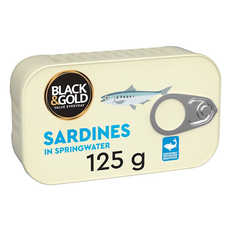 Black & Gold Sardines In Saltwater