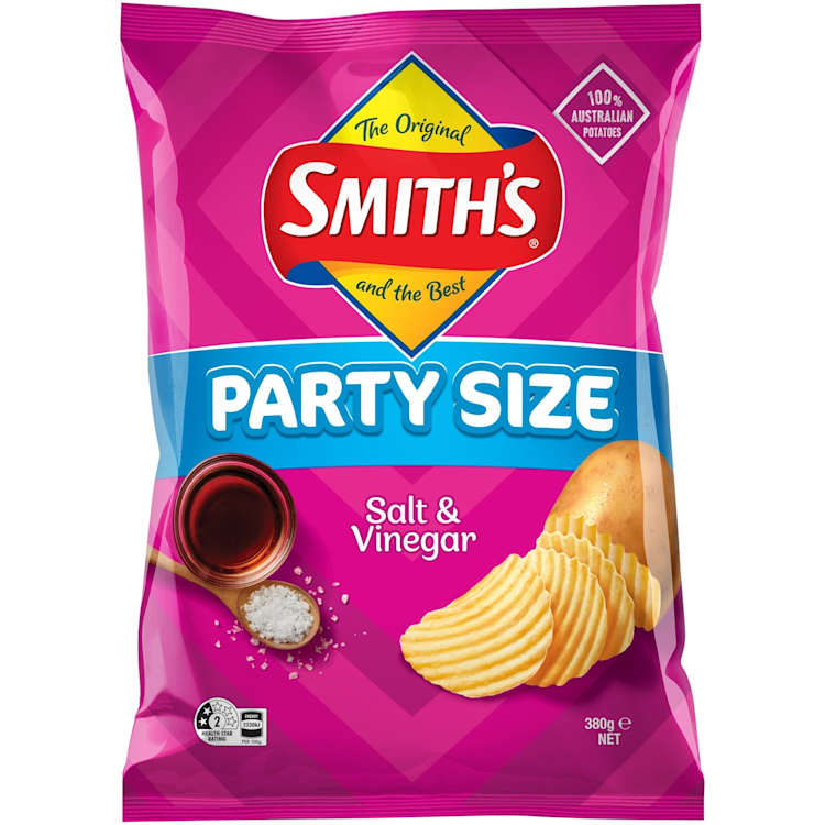 Smith's Crinkle Cut Salt & Vinegar Potato Chips Party Size