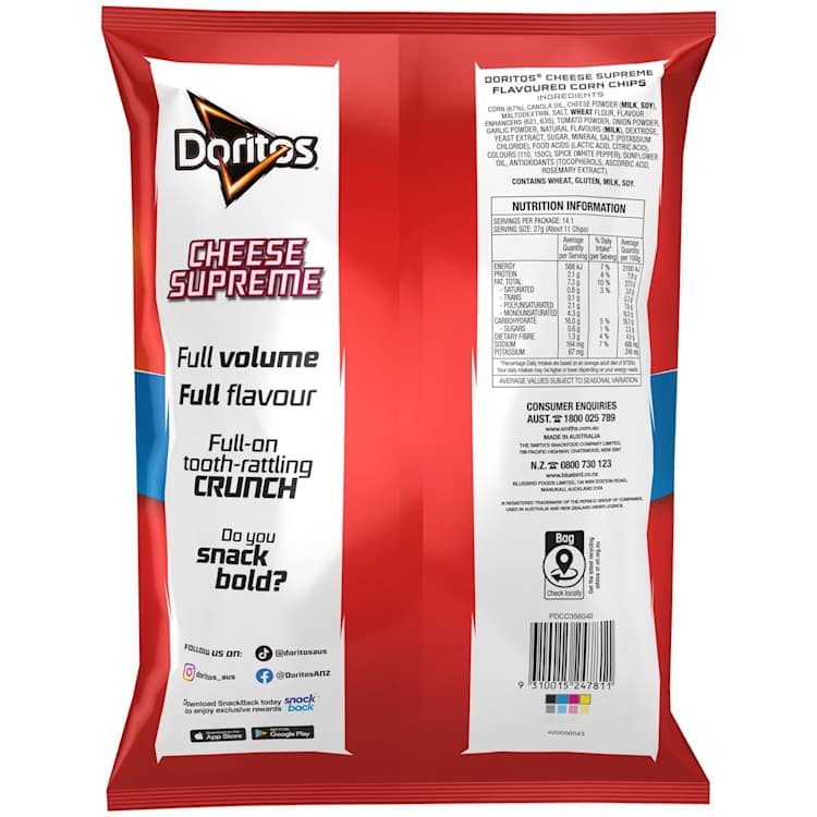 Doritos Corn Chips Cheese Supreme