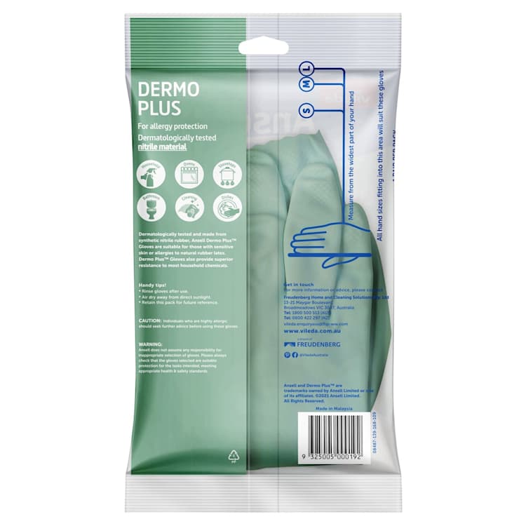 ViledaAnsell Gloves Dermo Plus Medium