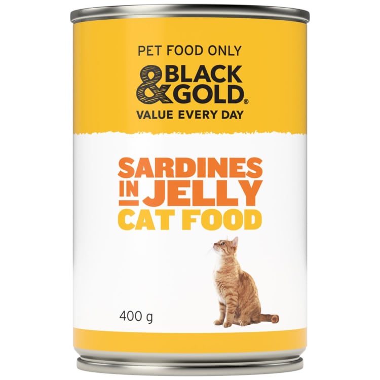 Black & Gold Cat Food Sardines
