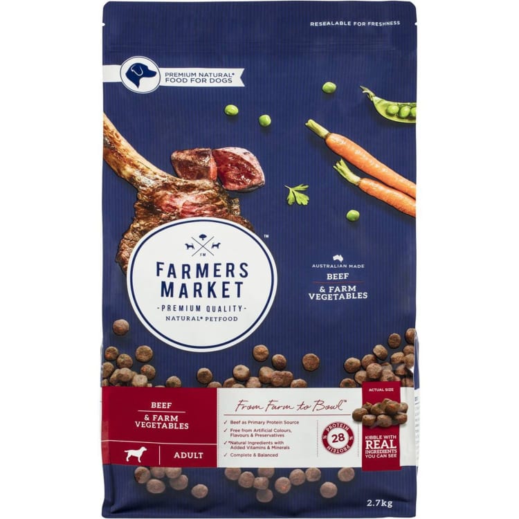 Farmers Market Beef Farm Vegetables Dry Dog Food