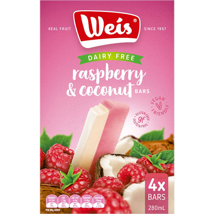 Weis Dairy Free Frozen Dessert Raspberry Coconut