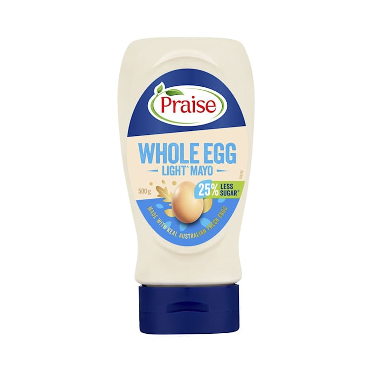 Praise Mayonnaise Whole Egg Light Less Sugar Squeeze