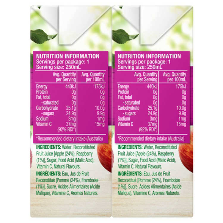 Golden Circle Apple Raspberry Fruit Drink Multipack Poppers