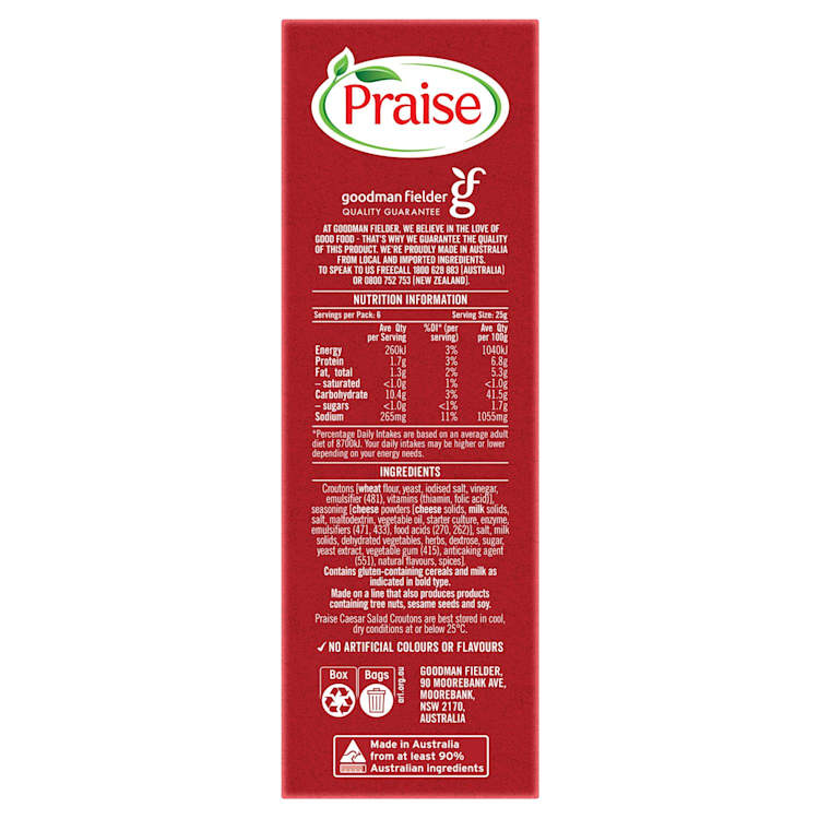 Praise Caesar Salad Croutons
