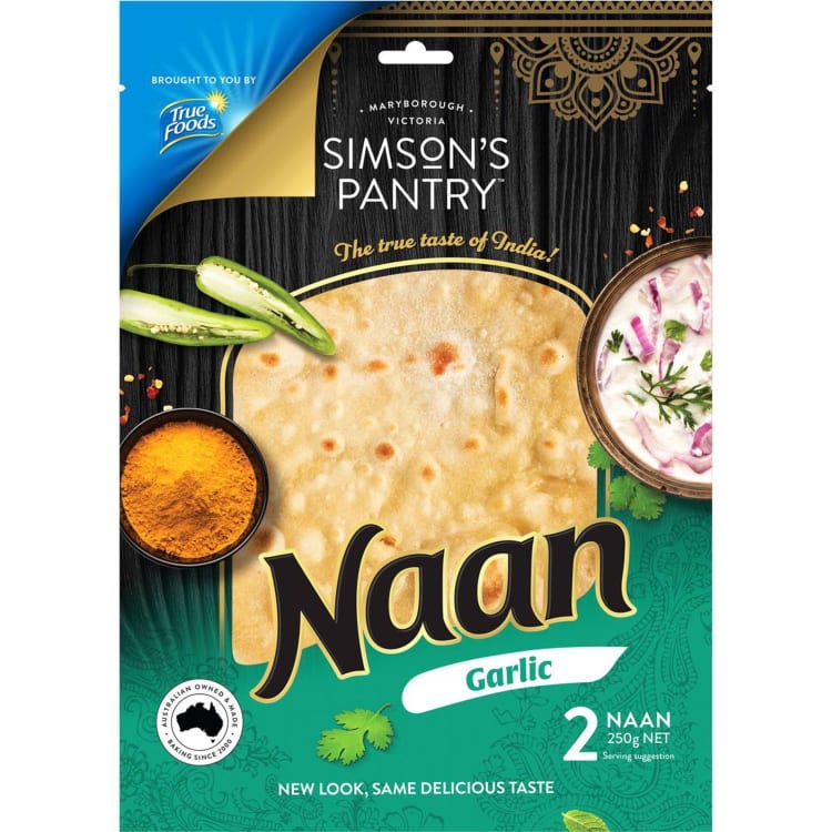 True Foods Bread Naan Garlic