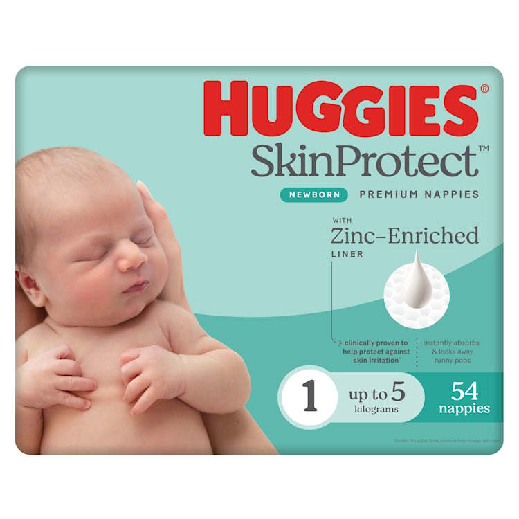 Huggies Newborn Nappies for Boys & Girls Size 1 (up to 5kg)