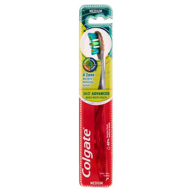 Colgate 360 Degrees Advanced Plaque Removal Toothbrush Medium