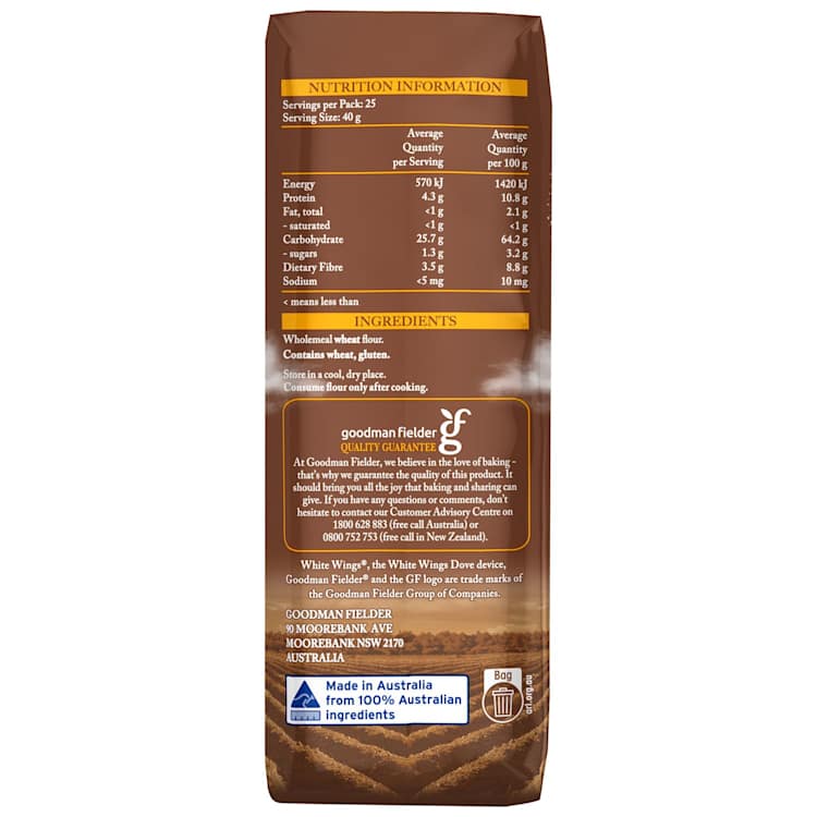 White Wings Plain Wholemeal Flour