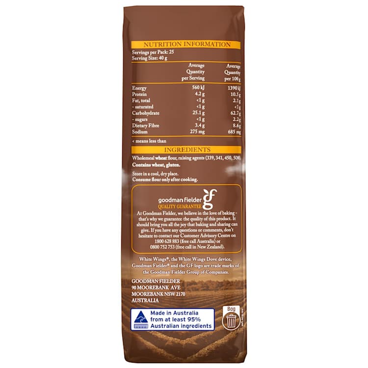 White Wings Self Raising Wholemeal Flour