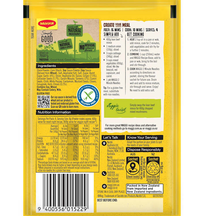 Maggi Mince Chow Mein Recipe Base