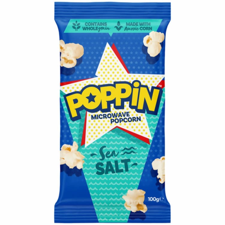Poppin Microwave Popcorn Sea Salt