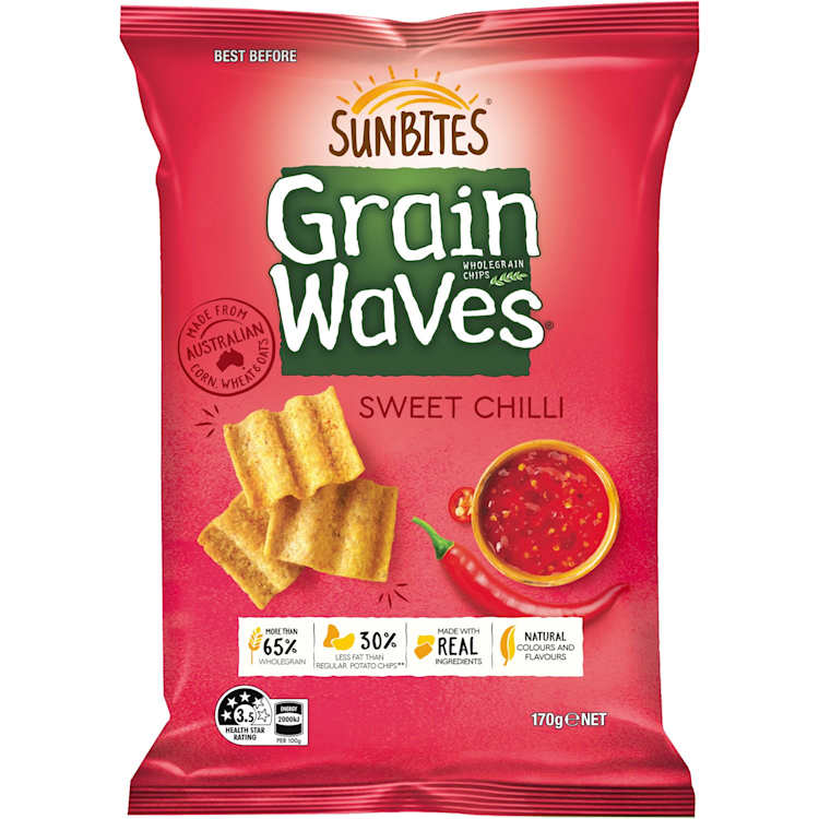 Sunbites Grain Waves Sweet Chilli Wholegrain Chips