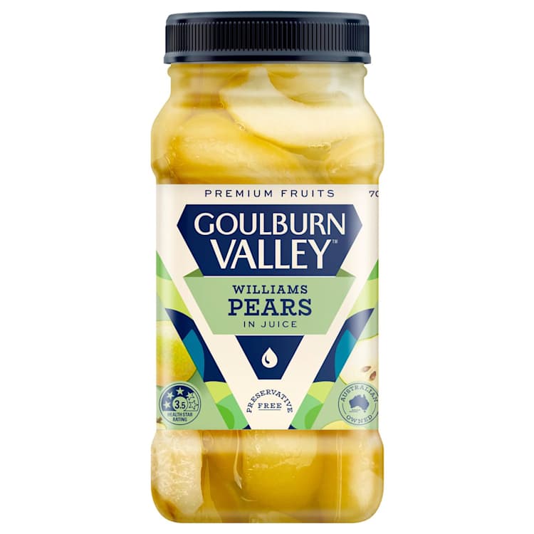 Goulburn Valley Pears in Juice Fruit