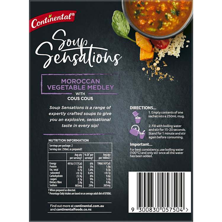 Continental Soup Sensations Moroccan Vegetable Medley With