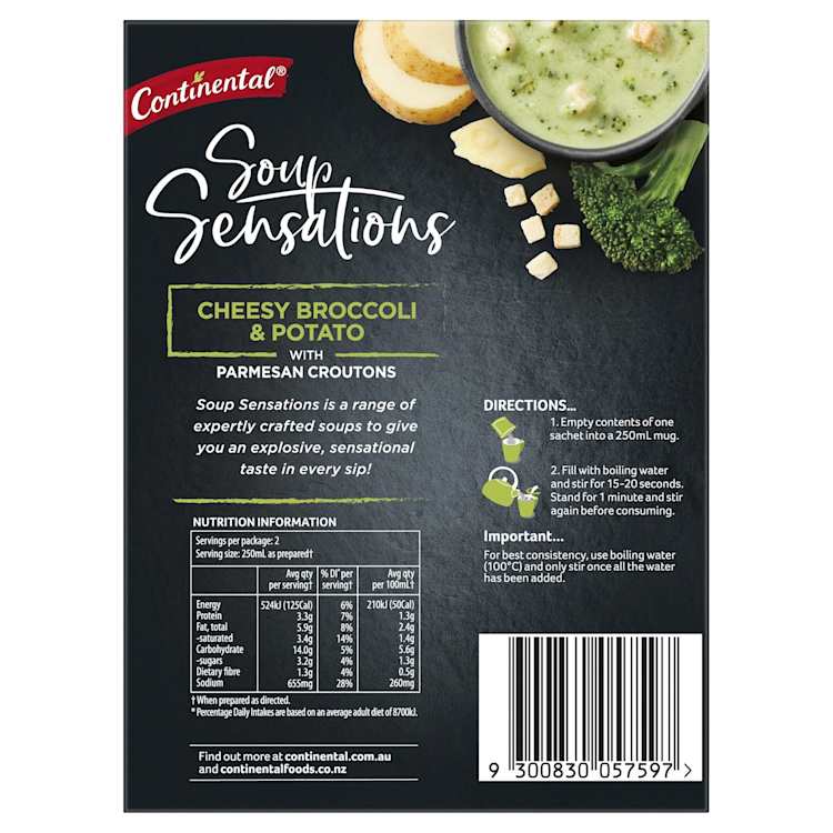 Continental Sensations Soup Cheesy Broccoli & Potato
