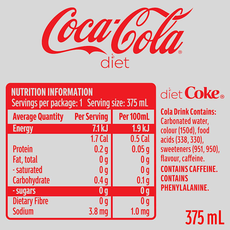 Diet Coca-Cola Soft Drink Can