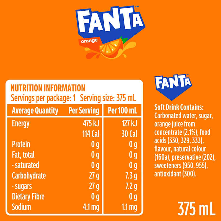 Fanta Orange Soft Drink Can