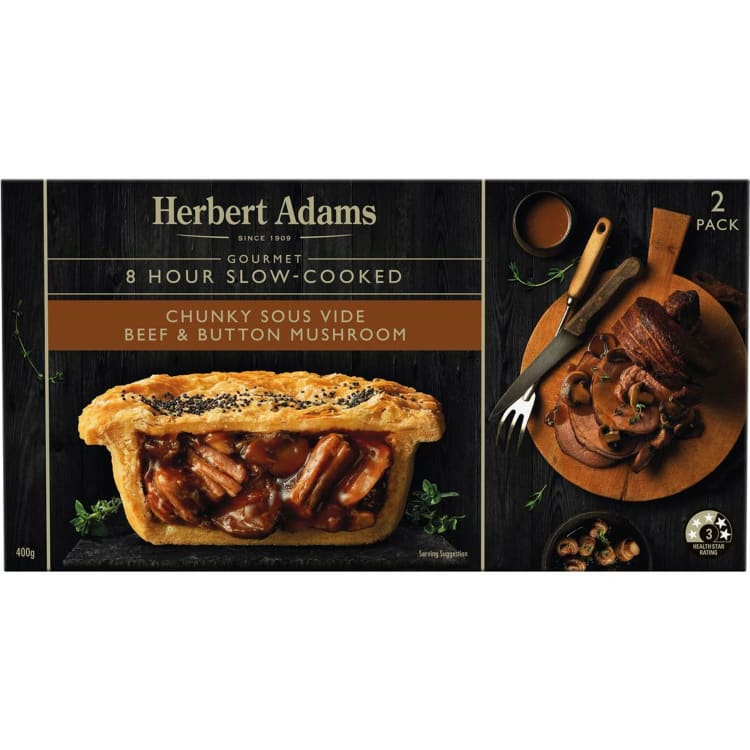 Herbert Adams Pies Chunky Slow Cooked Beef & Mush