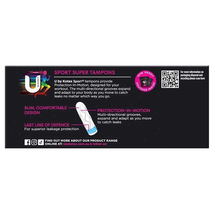 U By Kotex Sport Tampons Super