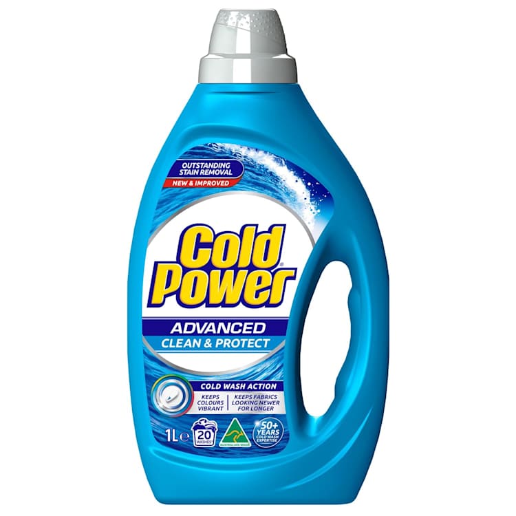 Cold Power Advanced Clean Cold Water Enzyme Liquid Laundry Detergent 1L ...