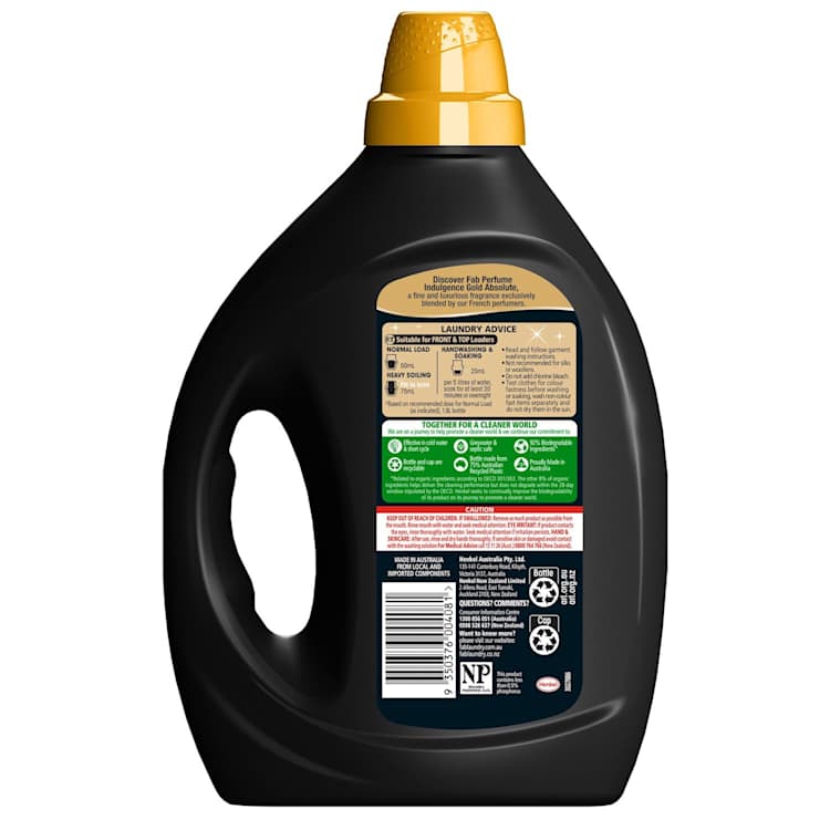 Fab Perfume Indulgence Gold Absolute Liquid Laundry Washing Detergent