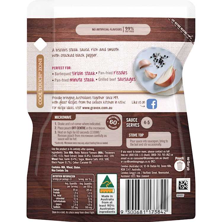 Gravox Pepper Steak Finishing Sauce