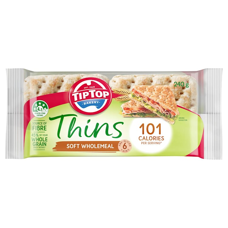 Tip Top Sandwich Wholemeal Thins