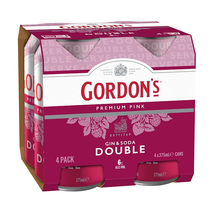 Gordon's Pink Gin & Soda DOUBLE Can 375mL 