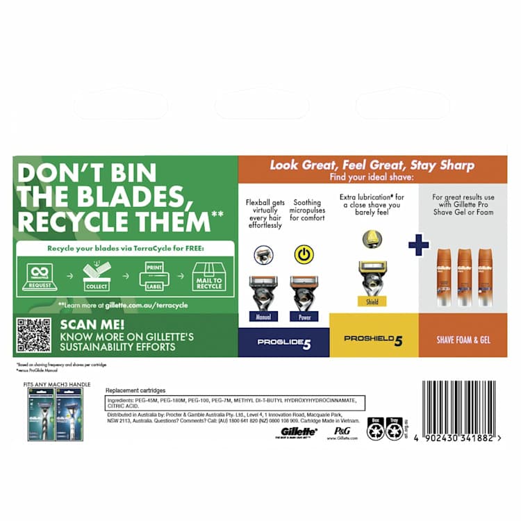 Gillette Mach 3 + Cartrage of 8 Blades