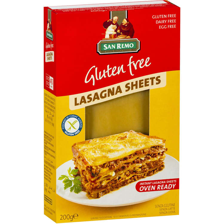 San Remo Gluten Free Lasagna Sheets