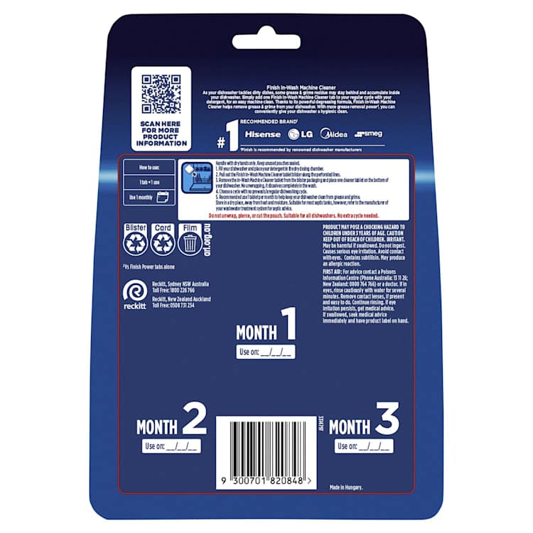 Finish Dishwasher Cleaner Tabs