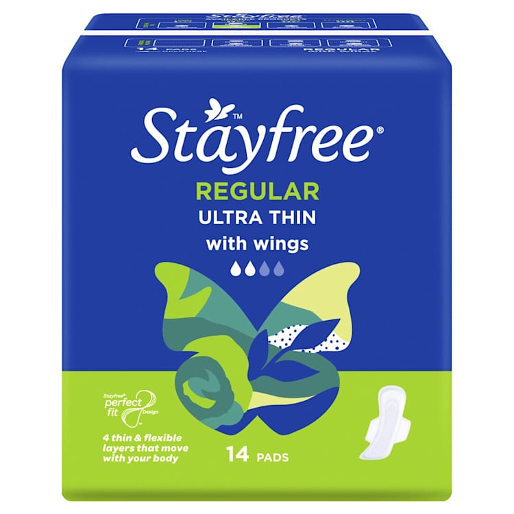 Stayfree UltraThin Regular Pads with Wings
