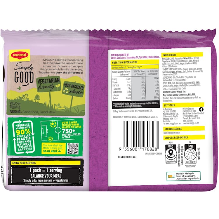 Maggi Fusian Noodles Soy Mild Spice