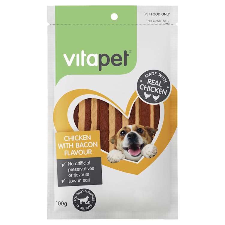VitaPet JerHigh Dog Treats Chicken With Bacon Flavour