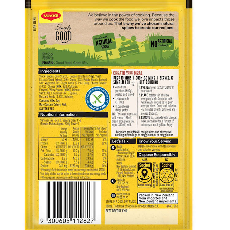 Maggi Cheese & Bacon Potato Bake