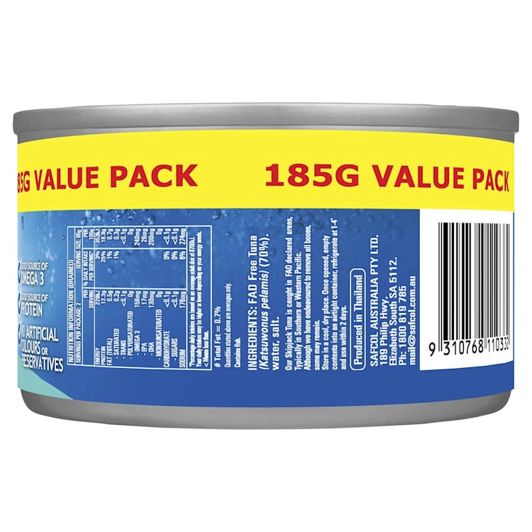Safcol Responsibly Fished Tuna In Brine