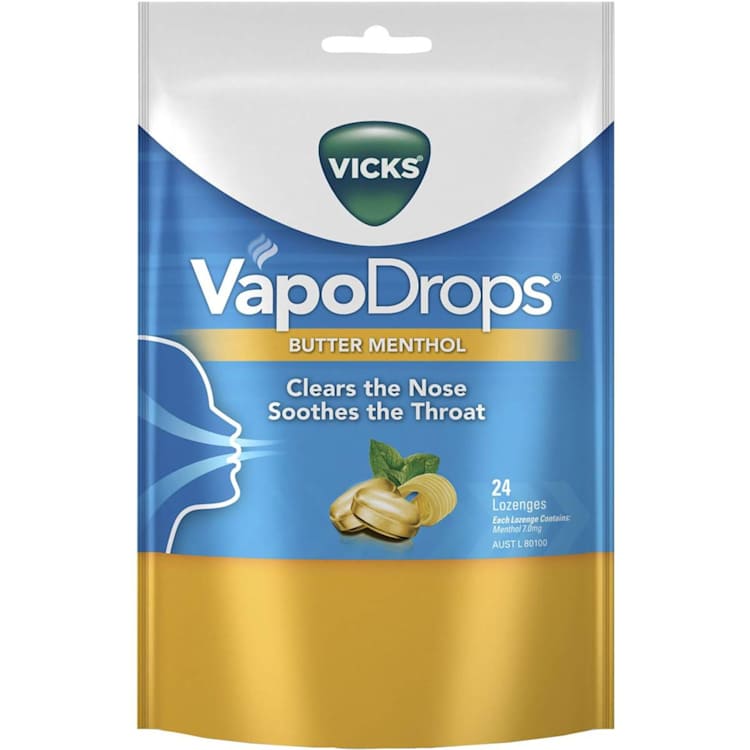 Vicks Vapodrops Lozenges Butter Menthol