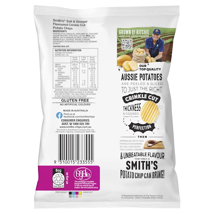 Smith's Single Pack Salt & Vinegar
