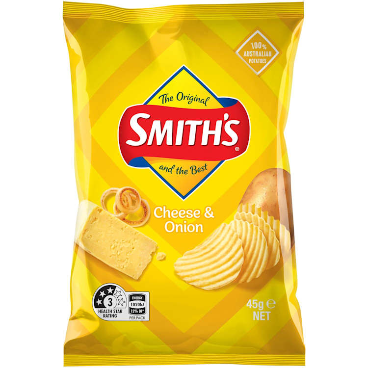 Smith's Single Pack Crinkle Cheese & Onion