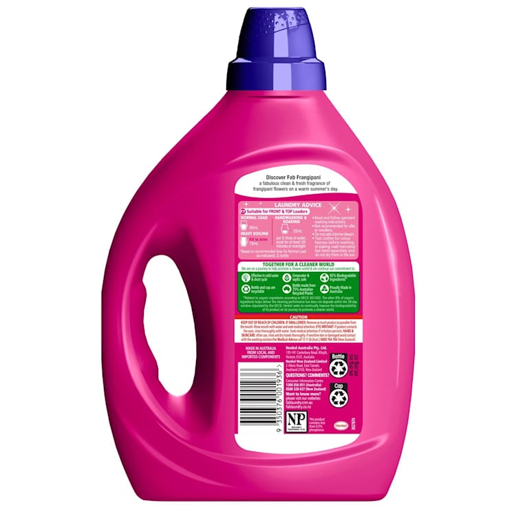 Fab Fresh Frangipani Liquid Laundry Washing Detergent