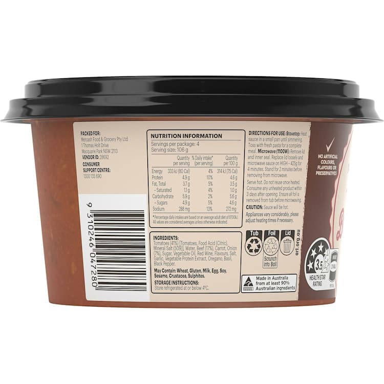 Community Co Fresh Bolognese Sauce