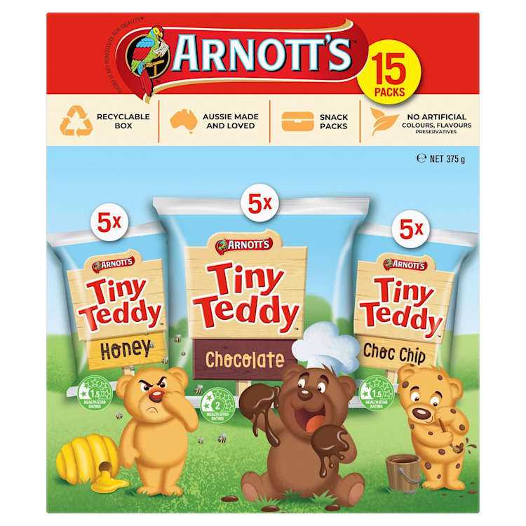 Arnott's Tiny Teddy Biscuits Variety